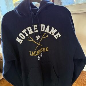 Gildan Navy Blue Notre Dame Lacrosse Hoodie